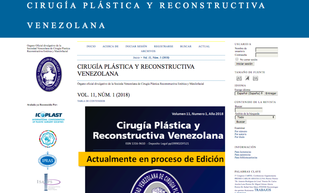 Nuevo número de la Revista digital de la SVCPREM: Cirugía Plástica y Reconstructiva Venezolana, dedicada al XLII Encuentro Nacional de Residentes de Cirugía Plástica, Cruz Roja Venezolana.