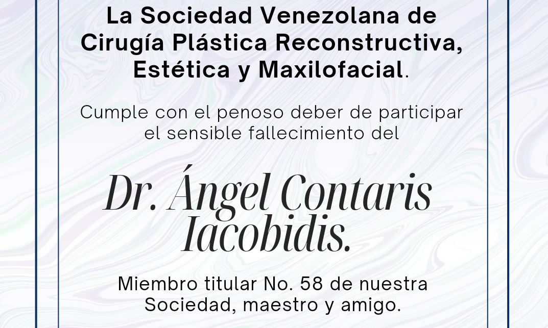 Obituario del Dr. Ángel Contaris, miembro Titular de esta Sociedad.